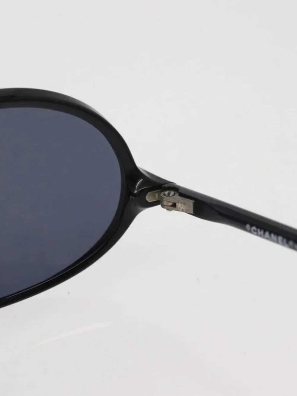 CHANEL COCO Mark Sunglasses plastic Black CC Auth 176084A